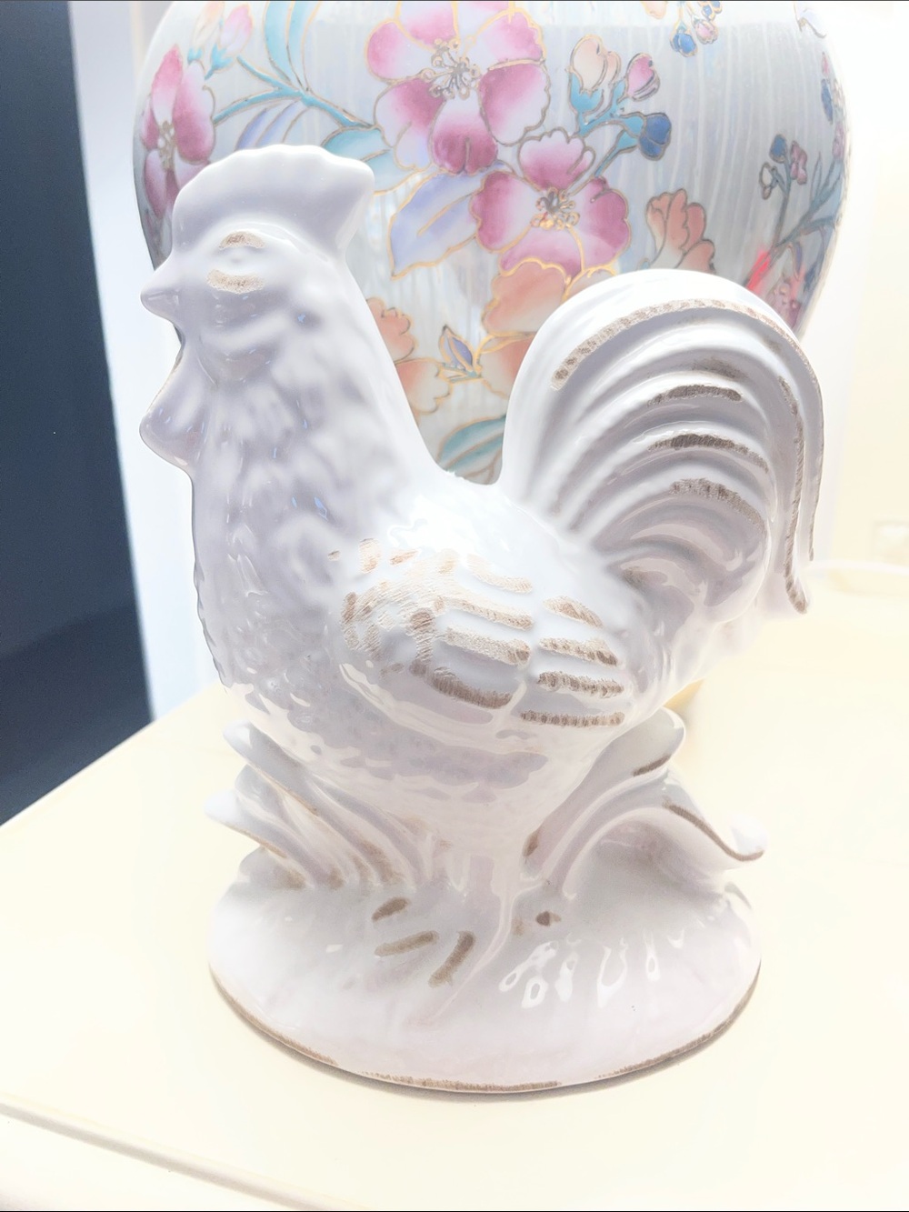 Vintage Ceramic Rooster Figurine - Decorative Home Accent from the 1970’s